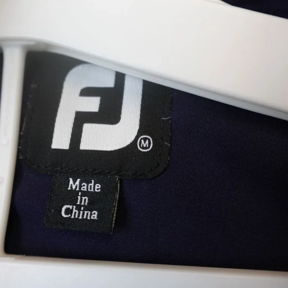 Footjoy Vest Mens Medium Blue 1/4 Zip Jacket Golf Casual Embroidered Pullover - Picture 4 of 8